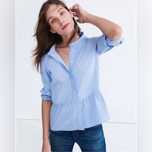 Peplum Button Up Blouse